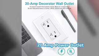 20 Amp Decorator Outlet 125V 60Hz Power Socket